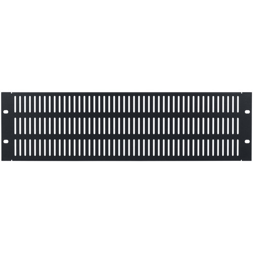 Lowell Manufacturing Steel Panel with Ventilation Slots (3 RU Black)