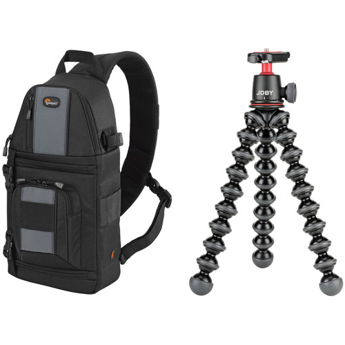 Lowepro Slingshot 102 Aw Black Camera Bag And Joby Gorillapod 3k 7738