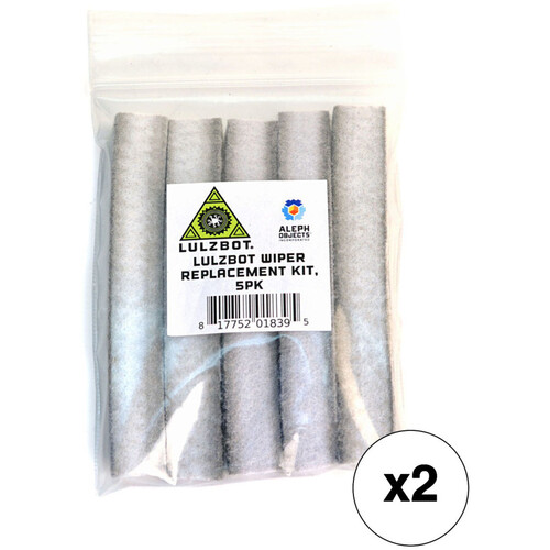 LulzBot Wiper Replacement Kit for the Mini and TAZ 6 3D Printers (2 x 5-Pack)