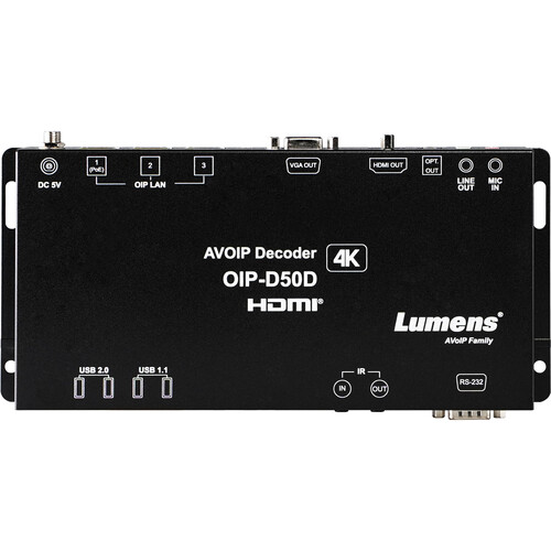 Lumens 1G 4K AV over IP Decoder