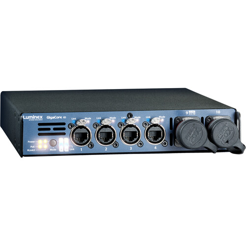 Luminex GigaCore 10 Pre-Configured 8-Port Ethernet Switch with Neutrik DUO MMF