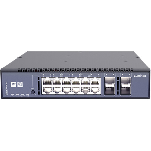 Luminex GigaCore 16i 16-Port Multi-Gig PoE++ Compliant Managed AV Network Switch