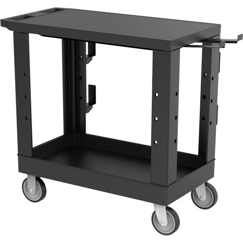 Luxor Heavy-Duty Industrial Cart with One Flat Shelf and One Tub Shelf (32 x 18