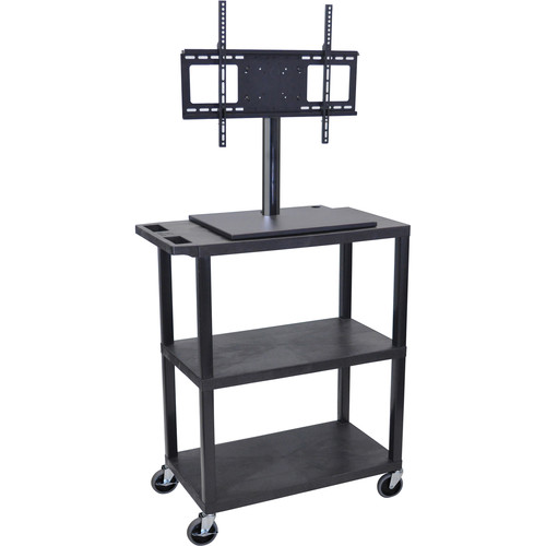 Luxor ET38E B Mobile Cart with Universal LCD TV Mount ET38E B