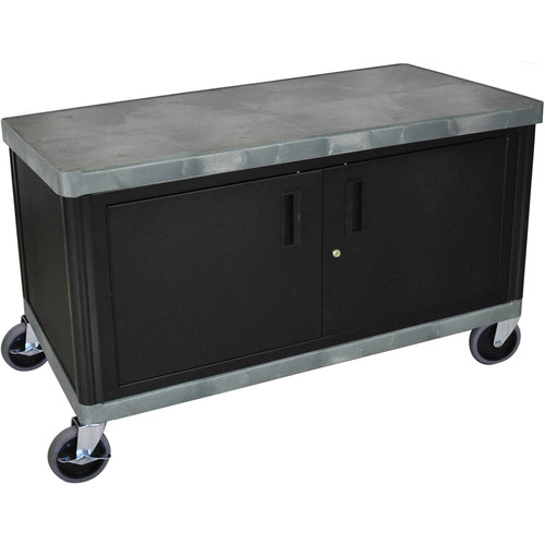 Luxor HEW385C Industrial Storage Cart with Cabinet HEW385C-G B&H