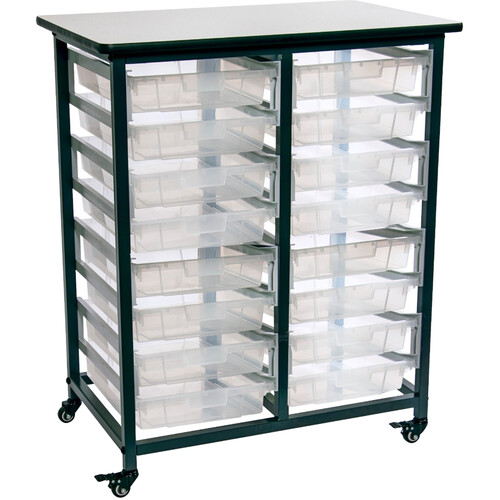 Luxor Mobile Bin Storage Double-Rack Uni