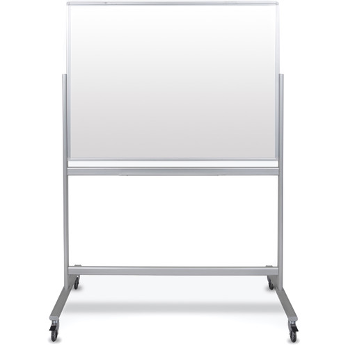 Luxor Double-Sided Mobile Magnetic Glass Marker Board (46.5 x 38.25