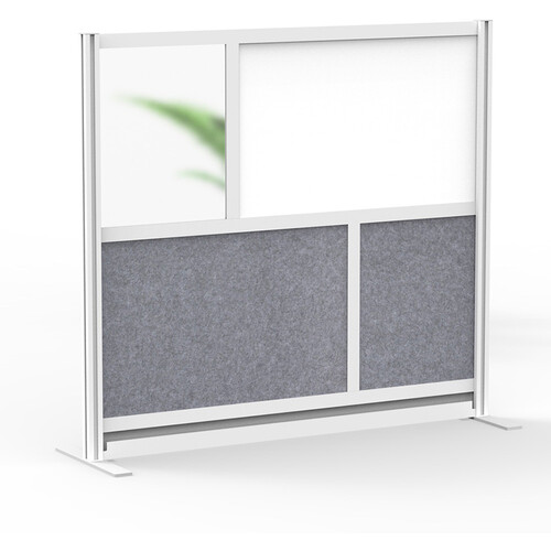 Luxor Modular Room Divider Starter Wall with Whiteboard (53 x 48