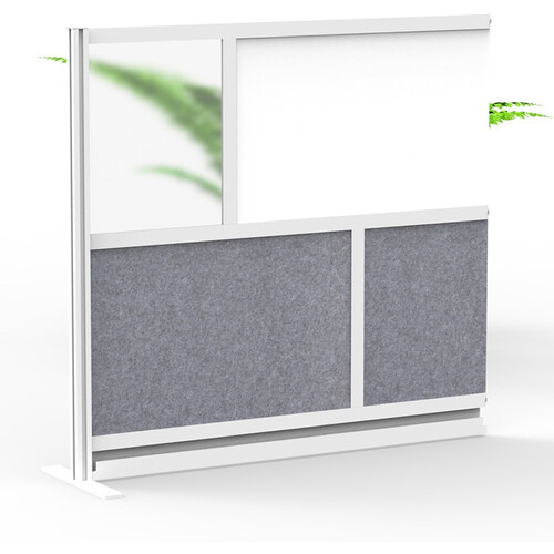 Luxor Modular Room Divider Add-On Wall with Whiteboard (53 x 48