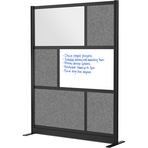 Luxor Modular Room Divider Starter Wall with Whiteboard (53 x 70
