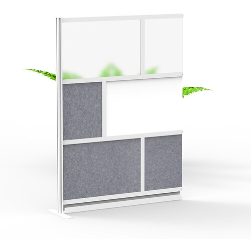 Luxor Modular Room Divider Add-On Wall with Whiteboard (53