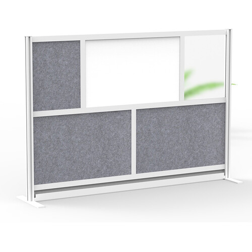 Luxor Modular Room Divider Starter Wall with Whiteboard (70 x 48