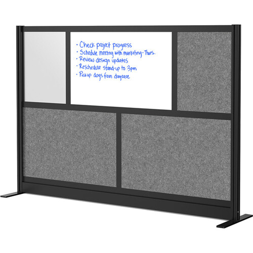 Luxor Modular Room Divider Starter Wall with Whiteboard (70 x 48
