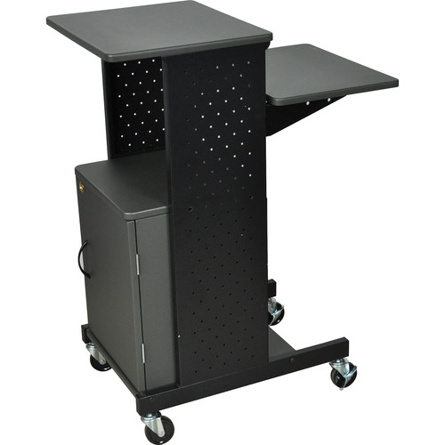 Luxor PS4000C Mobile Presentation Station with Cabinet (Gray)