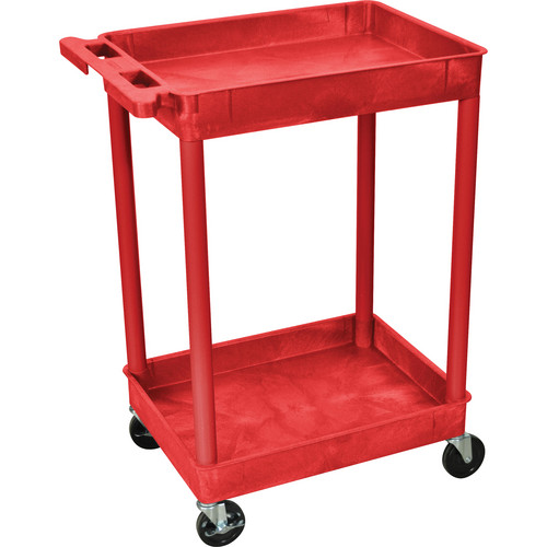 Luxor RDSTC11RD Tub Cart (2 Shelves Red
