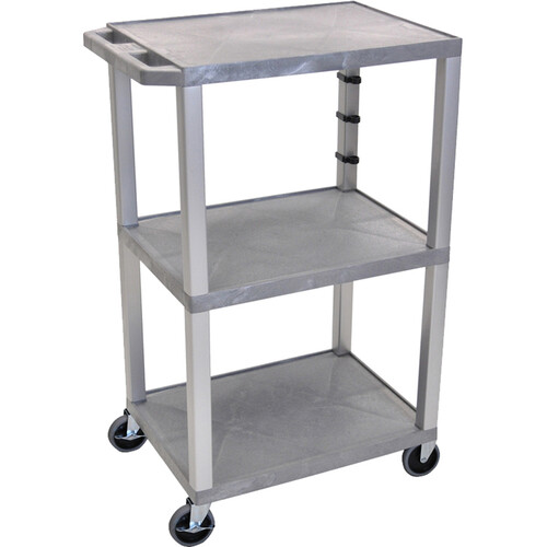 Luxor Three-Shelf Plastic Utility Cart 42