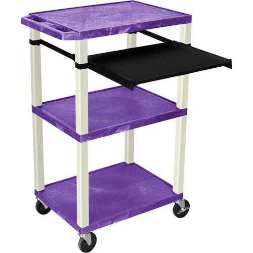 Luxor Three-Shelf Plastic Utility Cart 42