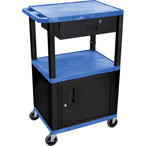 Luxor Tuffy A/V Cart with Black Cabinet