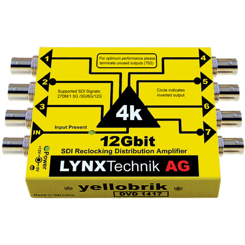 Lynx Technik AG 12G-SDI UHD 4K Distribution Amplifier (1:7)