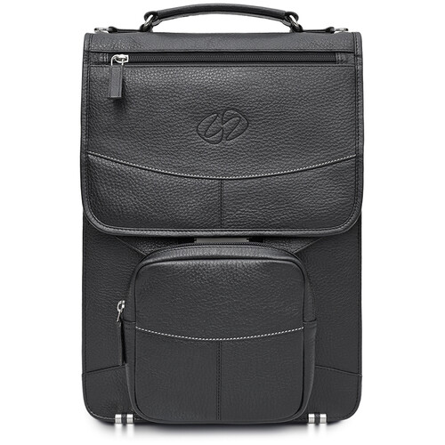 MacCase Flight Case Vertical Leather Briefcase & Backpack (Black)