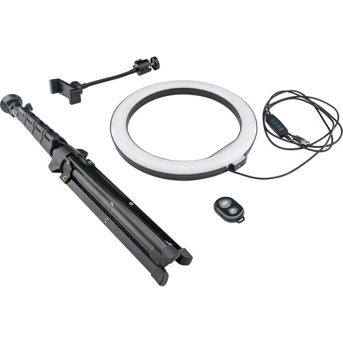 Mackie 3-Color Ring Light Kit with Stand and Remote (10