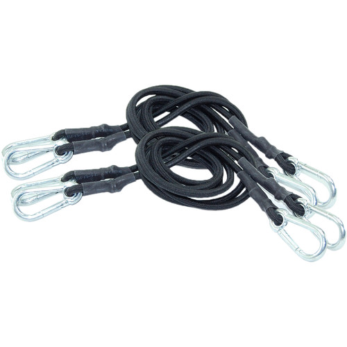 Mad Water Carabiner Bungee Cord 4Piece Kit (Black) M96500 B&H