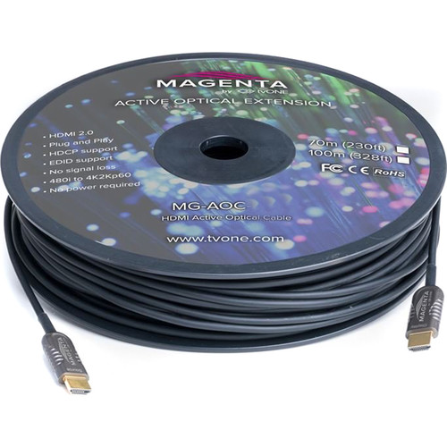 Magenta HDMI 2.0 Active Plenum Optical Cable (50')