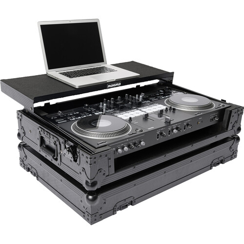 Magma Bags DJ Controller Workstation Road Case with Wheels for DDJ-REV7 (Black on Black)