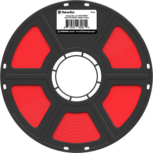 MakerBot 1.75mm PLA True Color Series Filament (2.2 lb True Red)