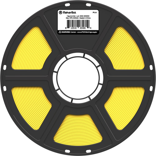 MakerBot 1.75mm PLA True Color Series Filament (2.2 lb True Yellow)