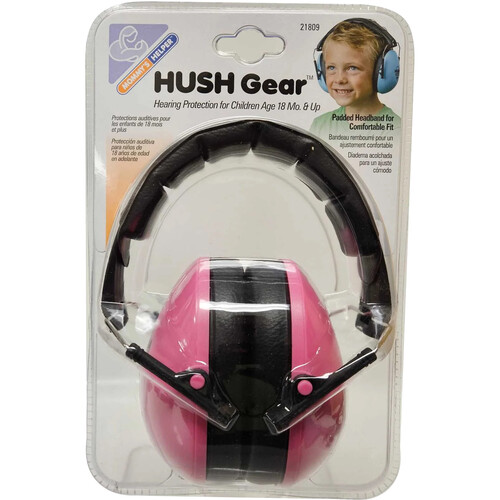 Maloney StageGear Covers Hush Gear Hearing Protection Ear Muffs for Kids (Pink)
