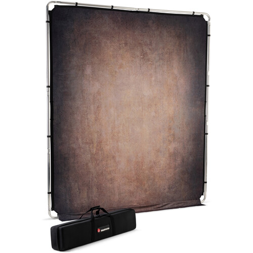 Manfrotto EzyFrame Vintage Background Kit (6.5 x 7.5' Walnut)