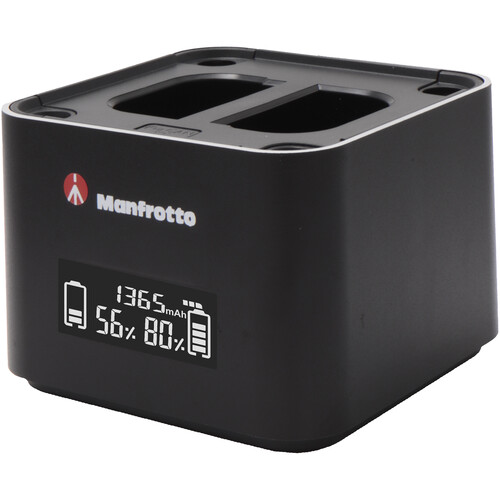 Manfrotto Pro Cube Professional Twin Charger, for DSLR Cameras, Compatible with Canon