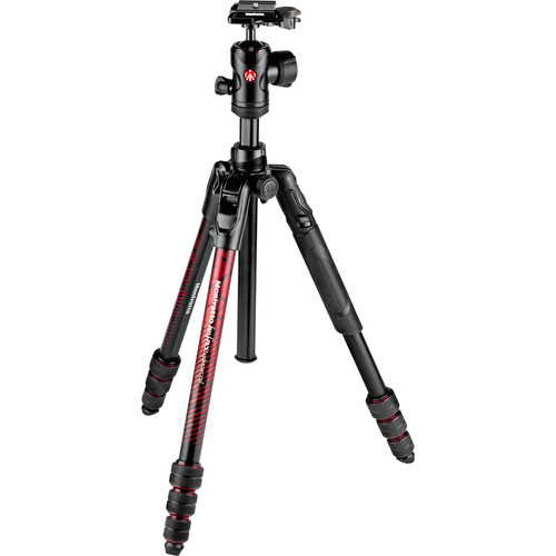 Manfrotto Befree Advanced Travel Aluminum Tripod with 494 Ball Head (Twist Locks Red)