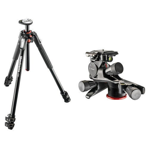 Manfrotto MT190XPRO3 Aluminum Tripod With XPRO Geared 3-Way B&H