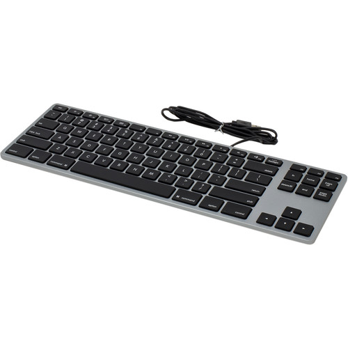 Matias RGB Backlit Wired Aluminum Tenkeyless Keyboard (Space Gray)