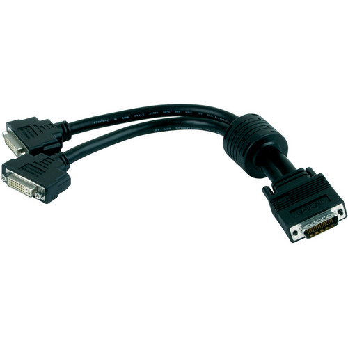 Matrox 1' LFH60 Male to Dual DVI-I Female Adapter Cable (Black)