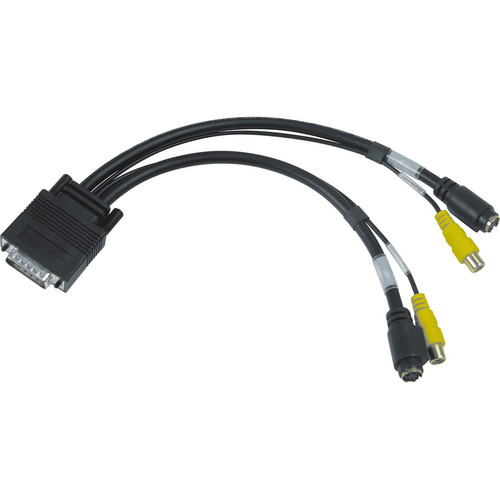 Matrox 1' (0.3m) LFH60 to Dual Composite S-Video TV Adapter Cable (Black)