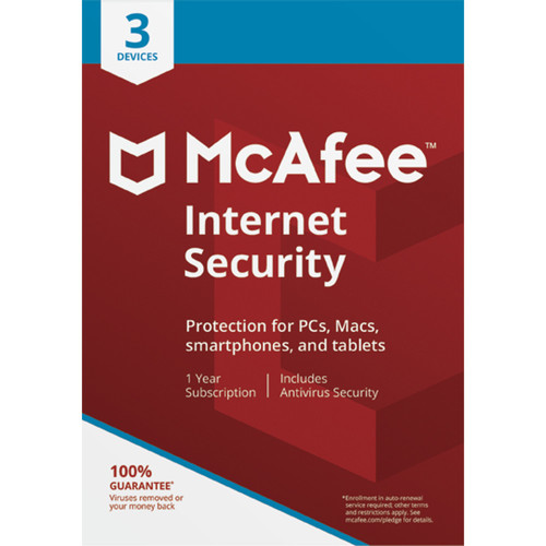 McAfee Internet Security 2018 (Download, 3-Devices, 1-Year)