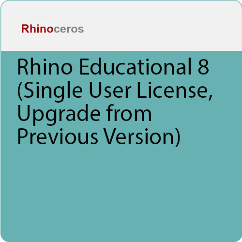 McNeel Rhino 8 Upgrade (Single User License Educational Download)