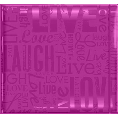 MCS Embossed Gloss Expressions Live Laugh Love Album (100 Pockets Purple)