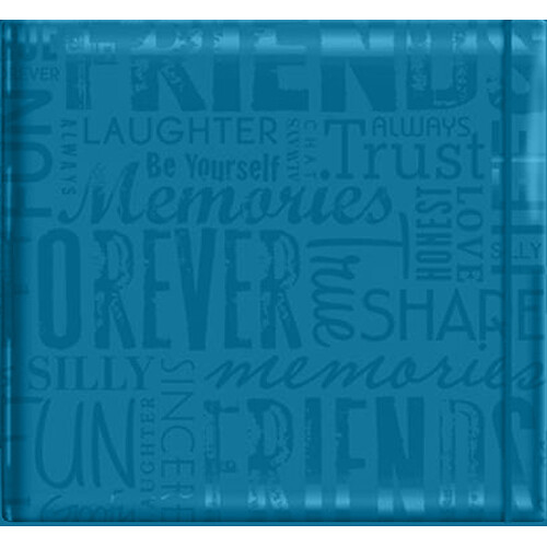 MCS Embossed Gloss Expressions Friends Album (100 Pockets Teal)