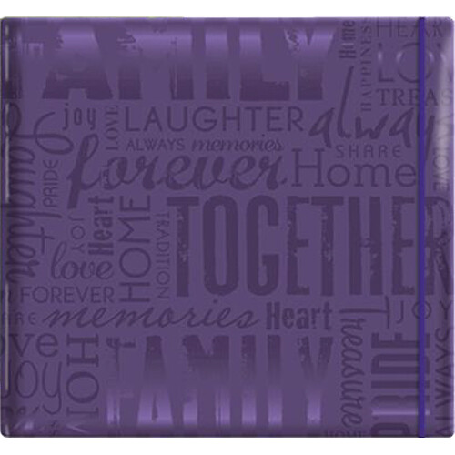 MCS Embossed Gloss Expressions Family Album (100 Pockets Deep Purple)