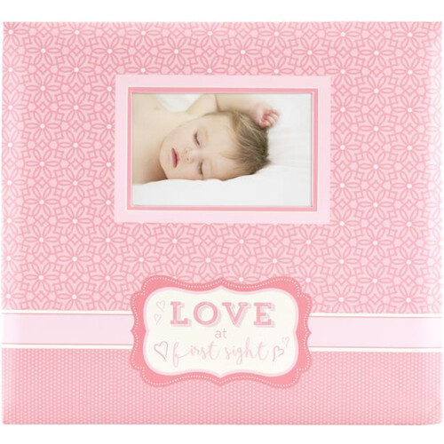 MCS 12 x 12 Scrapbook with Photo Opening On Cover (Love Pink)