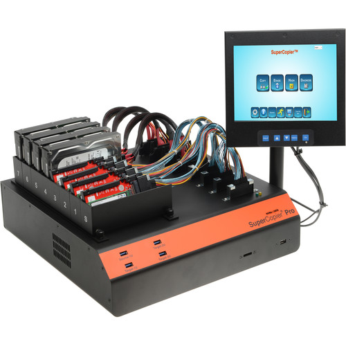 MediaClone SuperCopier Desktop Drive Duplicator with 4 x NVMe & 4 x SAS/SATA Ports