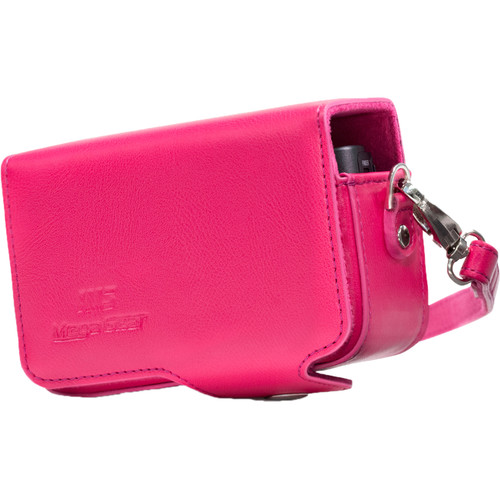 MegaGear Leather Case with Belt Loop for Select RX100 Series Cameras (Hot Pink)
