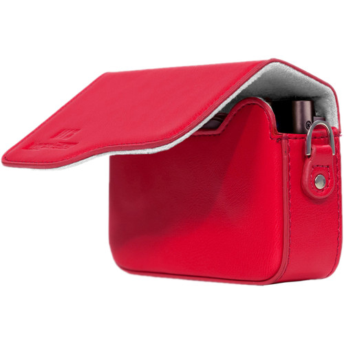 MegaGear PU Leather Camera Case with Strap for Canon PowerShot G9 X Mark II or G9 X (Red)