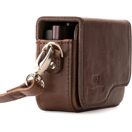 MegaGear PU Leather Camera Case with Strap for Canon PowerShot G9 X Mark II or G9 X (Dark Brown)