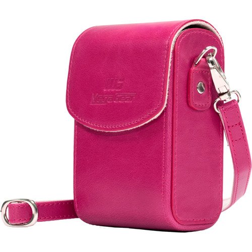 MegaGear Protective Leather Camera Case for PowerShotS120 COOLPIX P340 L28 Lumix ZS50 TZ70 ZS45 TZ57 Select Cyber-Shot (Hot Pink)