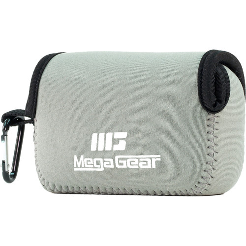 MegaGear Ultralight Neoprene Camera Case for Panasonic Lumix ZS200 TZ200 Leica C-Lux (Gray)